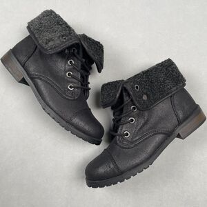 Seychelles Combat Boots Women’s Sz 8 W Black Military Grunge Cabincore NEW